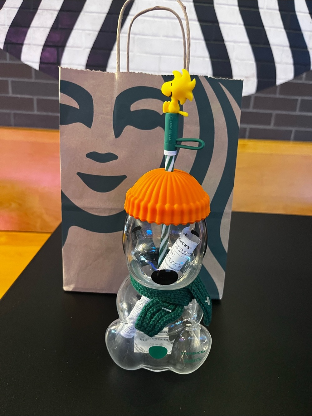 Starbucks Viral Snoopy Glass Cold Cup